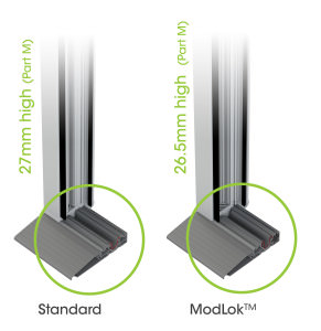 low threshold half tray bi-folding doors